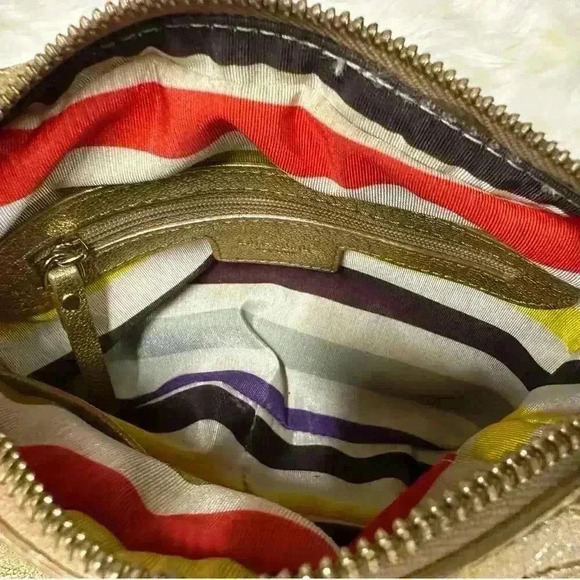 Kate Spade Gold Metallic Crossbody Purse - Picture 9 of 12
